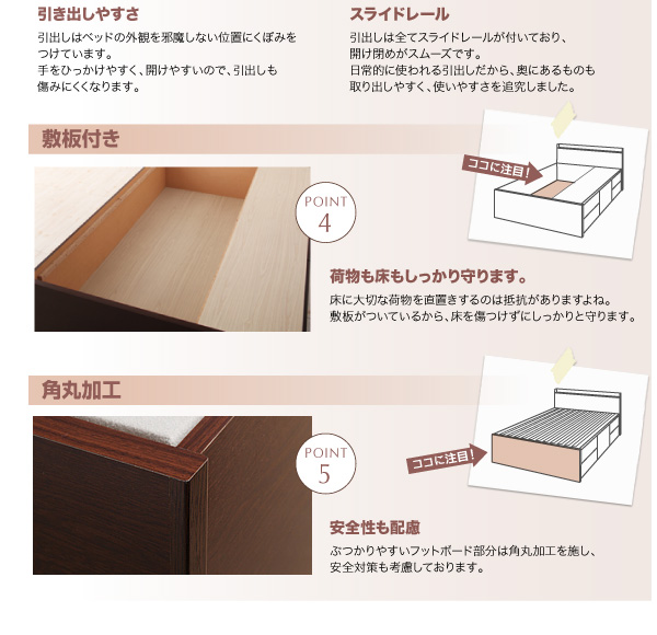 棚・コンセント付き大容量すのこチェストベッド Salvato サルバト 商品説明画像29