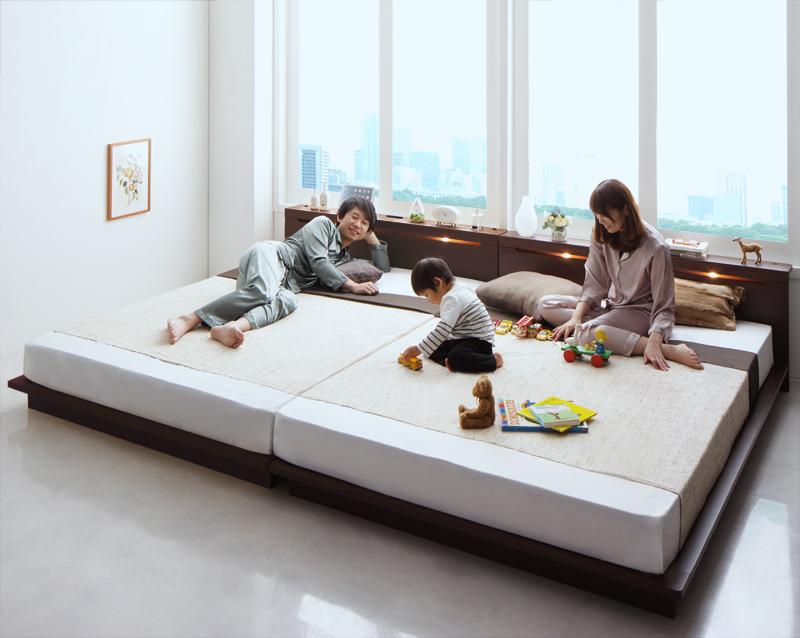 棚・ライト・コンセント付きファミリーローベッド Crecer クレセール 商品追加画像1