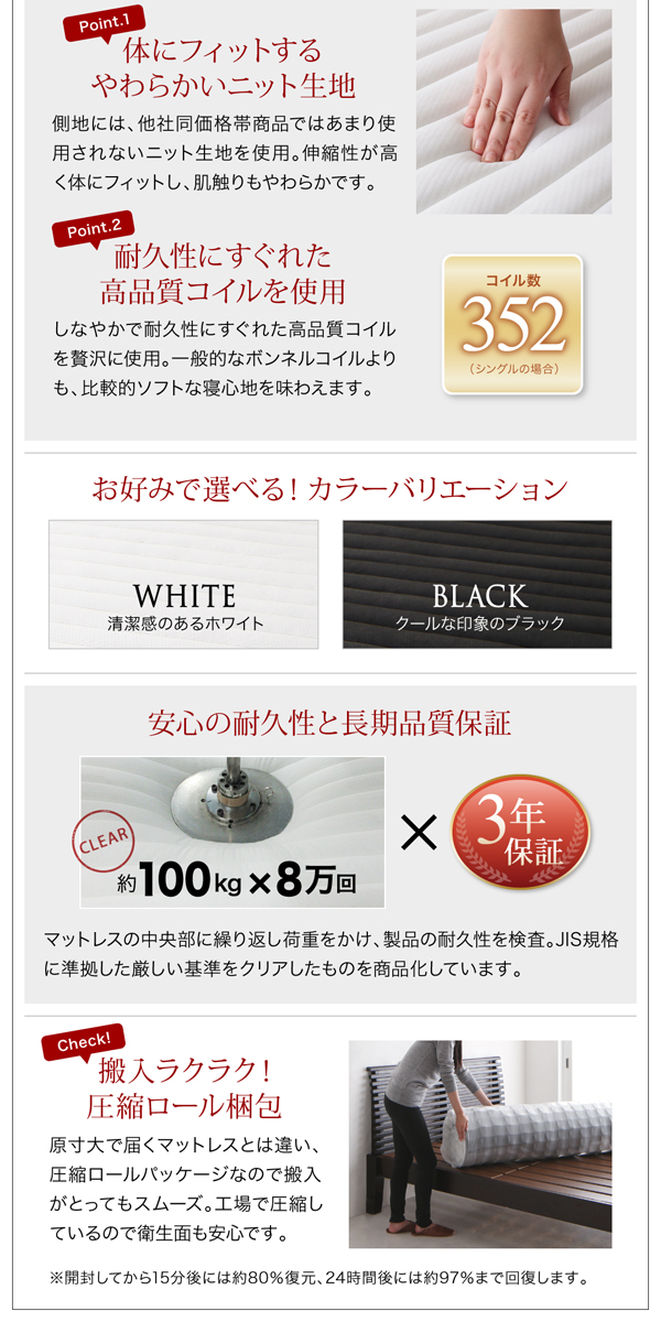 棚・コンセント・収納付き大型モダンデザインベッド Cedric セドリック (ベッドフレームのみ / ワイドK200(S×2) / ウォルナットブラウン / -　[No.100011629]) 商品説明画像19
