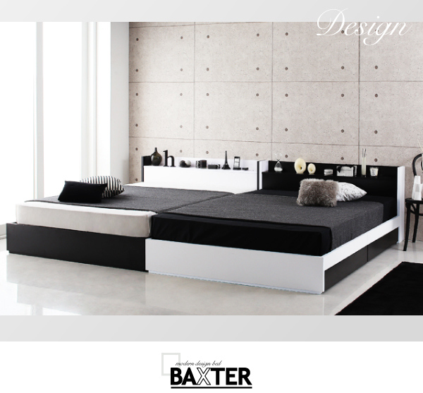 棚・コンセント・収納付き大型モダンデザインベッド BAXTER バクスター 商品説明画像7