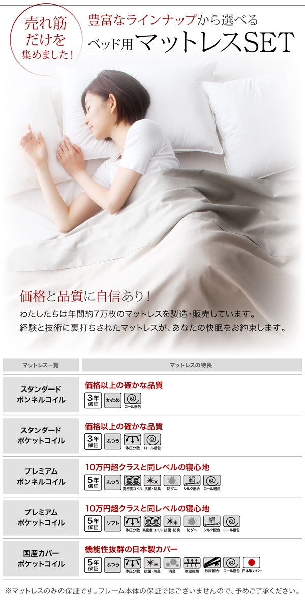 棚・コンセント・収納付き大型モダンデザインベッド Deric デリック (ベッドフレームのみ / ワイドK200(S×2) / ブラック / -　[No.100011888]) 商品説明画像11