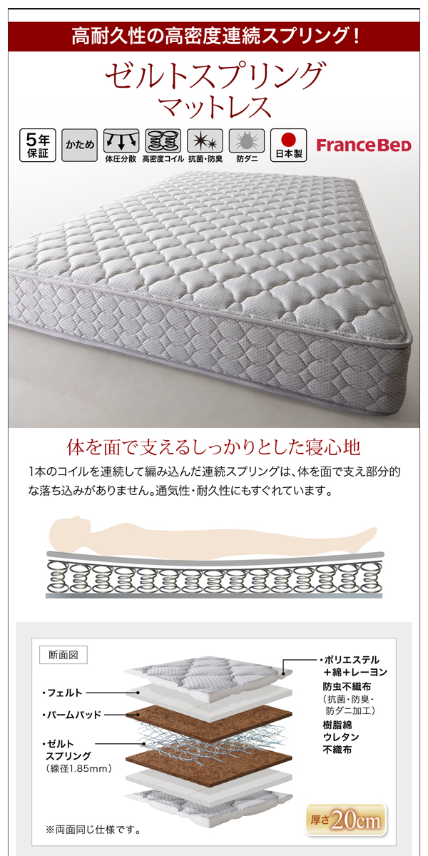 棚・コンセント・収納付き大型モダンデザインベッド Deric デリック (ベッドフレームのみ / ワイドK200(S×2) / ブラック / -　[No.100011888]) 商品説明画像25