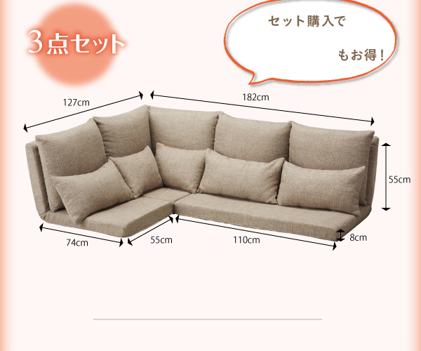 リクライニングローソファ floke フロッカ 商品説明画像17