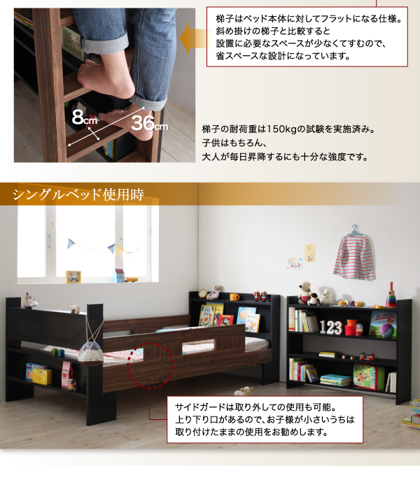 棚・コンセント付きシステムロフトベッド inity アイニティ 商品説明画像14