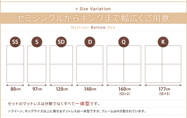 脚付きマットレスボトムベッド 商品説明画像10