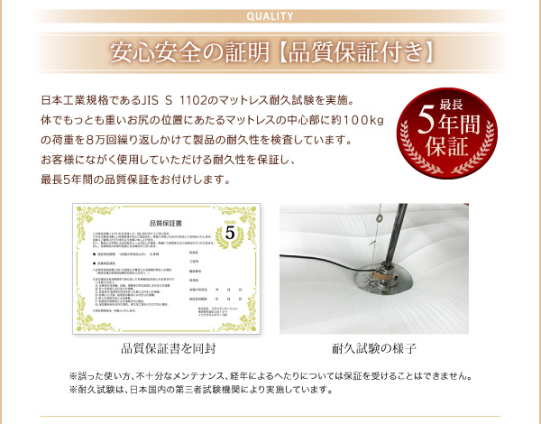 脚付きマットレスボトムベッド 商品説明画像18