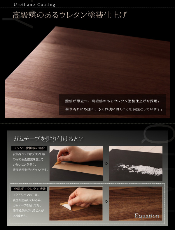 棚・コンセント付きモダンデザインローベッド Equation エクアシオン 商品説明画像14