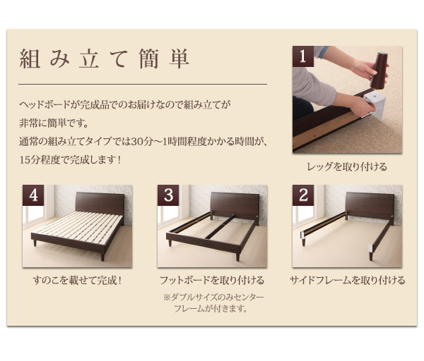 棚・コンセント付きモダンデザインすのこベッド Wurde-R ヴルデアール 商品説明画像33