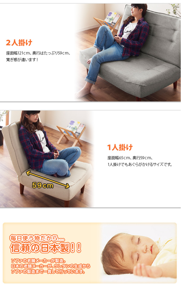 ハイバックコイルソファ Lynette リネット（ファブリック） 商品説明画像9