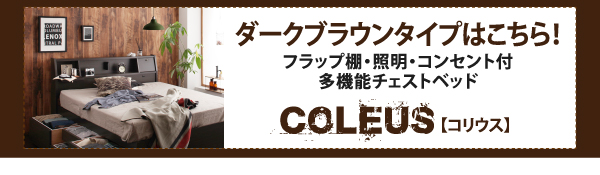 フラップ棚・照明・コンセント付多機能チェストベッド Adonis アドニス 商品説明画像3