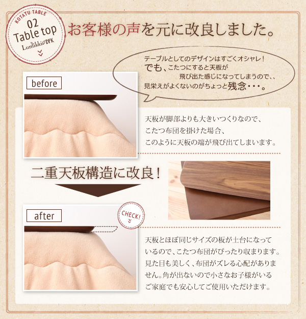 北欧デザインこたつ Lumikki-DFK ルミッキディーエフケー 商品説明画像19