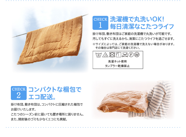 ザブザブ洗えるフラワー柄カバー付きこたつ布団 mekko メッコ 商品説明画像16