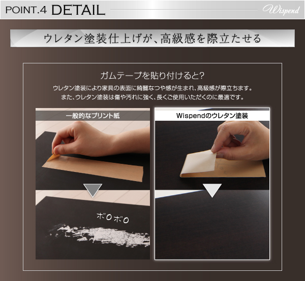 棚・照明・コンセント付モダンデザイン連結ベッド Wispend ウィスペンド (ベッドフレームのみ / 右タイプ / シングル / ホワイト / -　[No.100014364]) 商品説明画像12