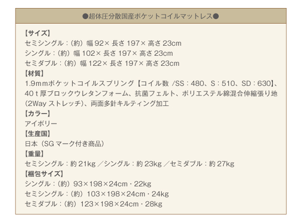 ホテル仕様デザインダブルクッションベッド 商品説明画像20