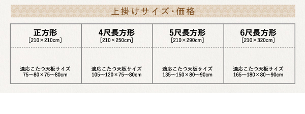レトロ麻の葉模様こたつ布団 CORPO コルポ 商品説明画像12