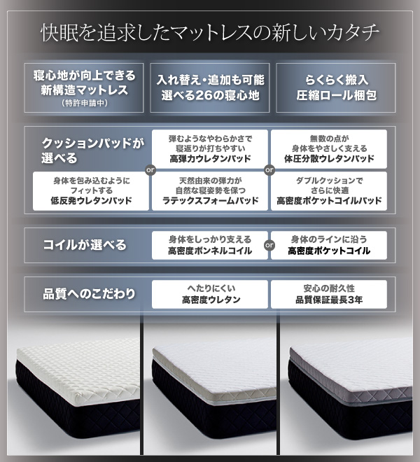 スタックマットレス SAVVIES サヴィーズ・スイート 商品説明画像2