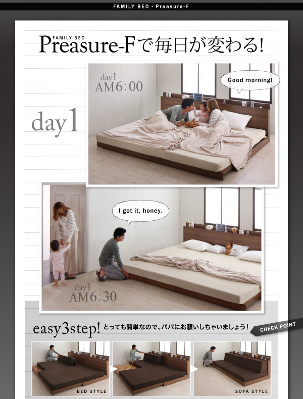 らくらくファミリーベッド Preasure-F プレジャー・エフ 商品説明画像4