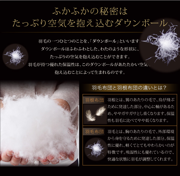 羽毛掛布団 Conrad コンラッド 商品説明画像5