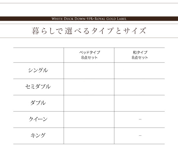 国内洗浄羽毛 羽毛布団8点セット 商品説明画像27