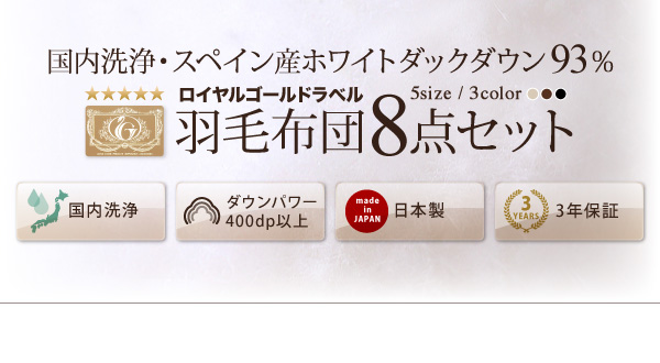 国内洗浄羽毛 羽毛布団8点セット 商品説明画像29
