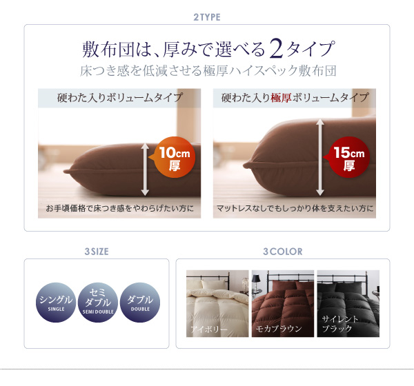 DOWNPASS認証 羽毛布団8点セット プレミアム敷布団タイプ 商品説明画像6