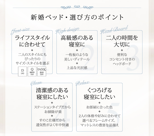 棚・コンセント付きデザインすのこベッド Windermere ウィンダミア 商品説明画像3
