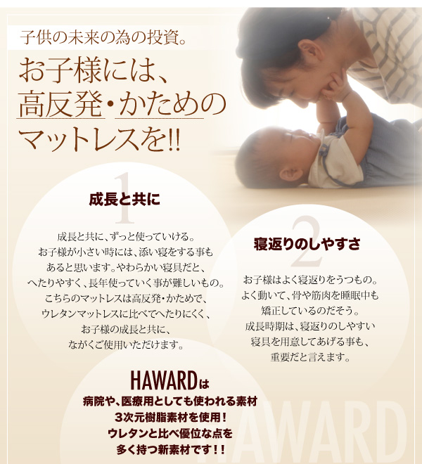 まるごと洗える！通気性抜群！新素材マットレス HAWARD ハワード（シングル） 商品説明画像3
