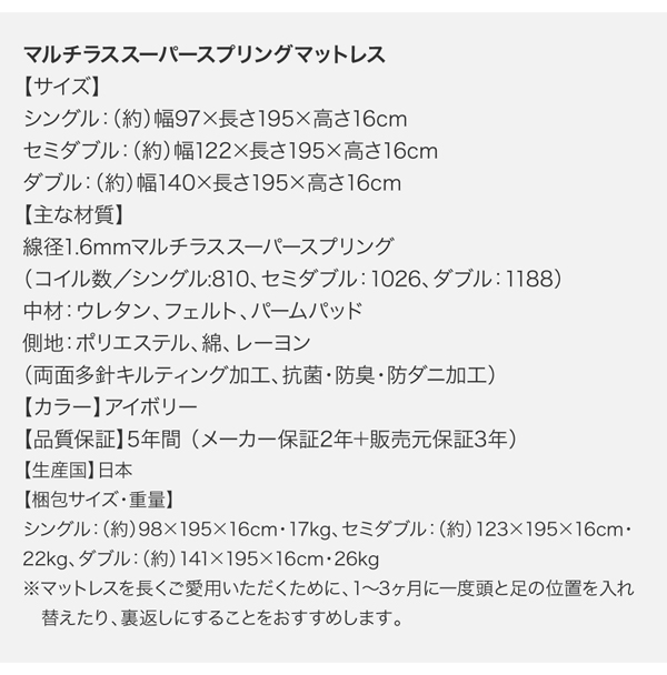 棚・コンセント・ライト付きデザインすのこベッド ALUTERIA アルテリア (ベッドフレームのみ / ワイドK200 / ウォルナットブラウン / -　[No.100026306]) 商品説明画像42