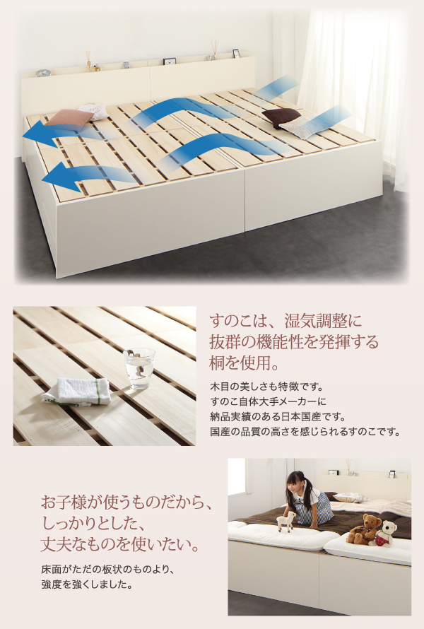 国産大容量収納ファミリーチェストベッド COLRIS コルリス 商品説明画像8
