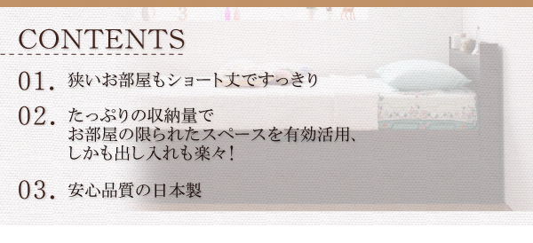 跳ね上げ収納ベッド Vogel フォーゲル 商品説明画像2