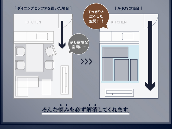 リビングダイニング家具 ソファベンチ A-JOY エージョイ （ブラウン） 商品説明画像4