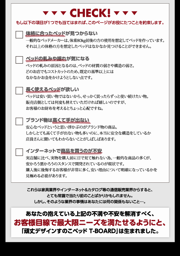 頑丈デザインすのこベッド T-BOARD ティーボード 商品説明画像2