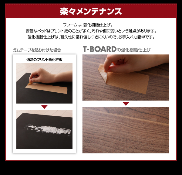 頑丈デザインすのこベッド T-BOARD ティーボード 商品説明画像12