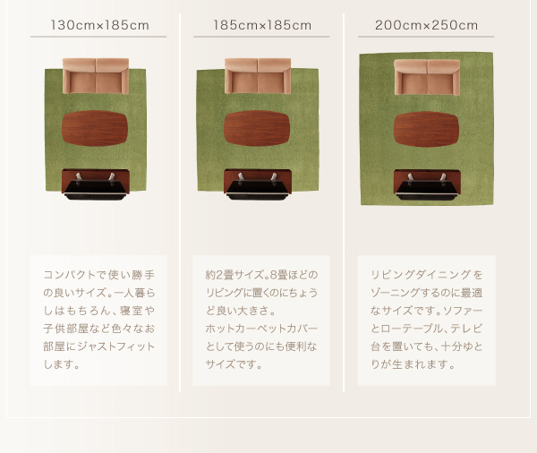 表情豊かな撥水機能付きシェニールラグ claro クラーロ 商品説明画像9