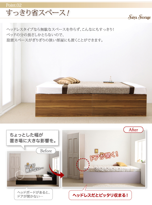 大容量収納庫付きベッド SaiyaStorage サイヤストレージ 商品説明画像5