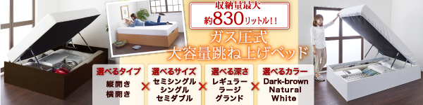 ガス圧式大容量跳ね上げベッド L-Prix エルプリックス