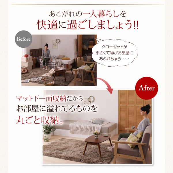 ガス圧式大容量跳ね上げベッド L-Prix エルプリックス 商品説明画像5