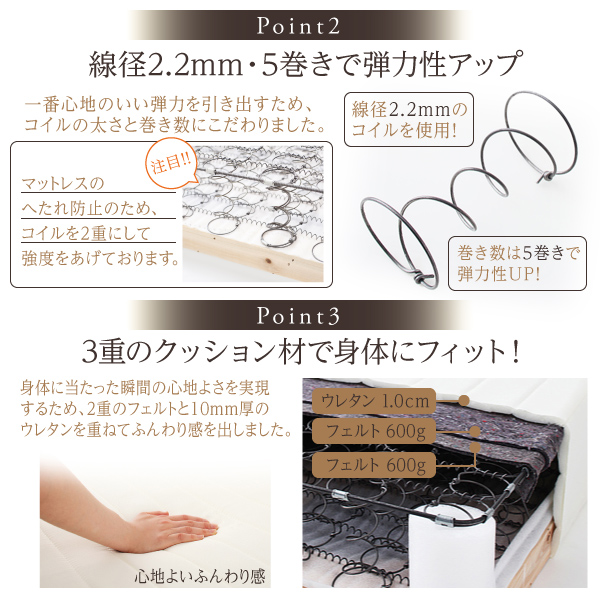 棚コンセント付き_ガス圧式大容量跳ね上げベッド Prepare プリペール 商品説明画像21