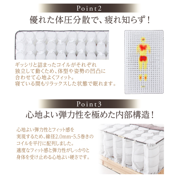 棚コンセント付き_ガス圧式大容量跳ね上げベッド Prepare プリペール 商品説明画像23