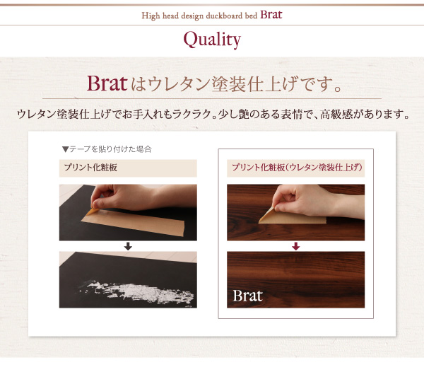 ハイヘッドデザインすのこベッド Brat ブラート 商品説明画像14