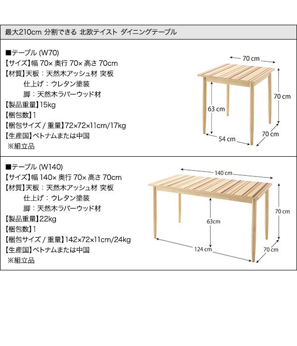 北欧テイストダイニングテーブル Foral フォーラル 商品説明画像11
