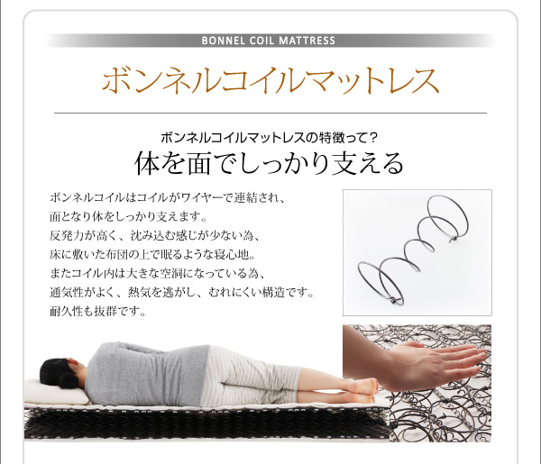 ホテルダブルクッション 脚付きマットレスボトムベッド 商品説明画像25