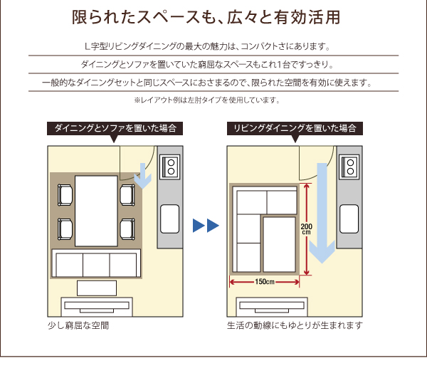 リフトテーブルリビングダイニングセット NEOLD ネオルド 商品説明画像4