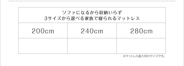 ソファになる・3サイズから選べる家族で寝られるマットレス 商品説明画像14