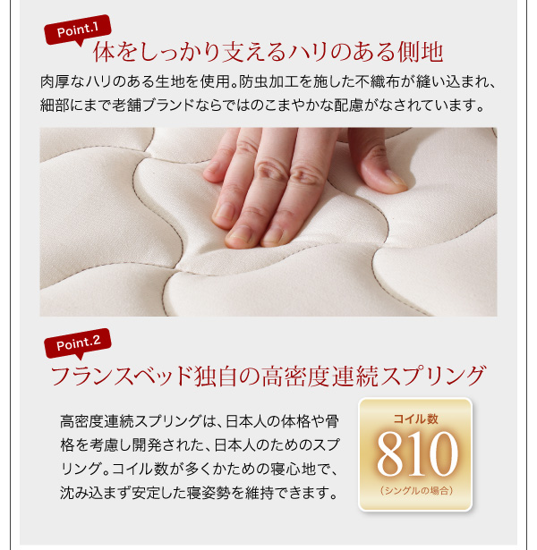 棚・4口コンセント付きデザインフロアローベッド Douce デュース 商品説明画像36