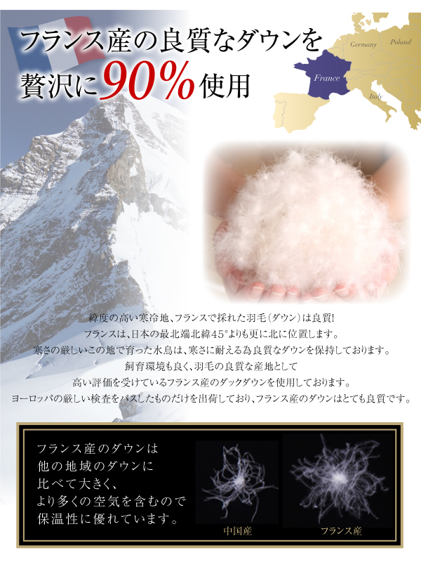 羽毛掛布団 Lucia ルチア 商品説明画像4