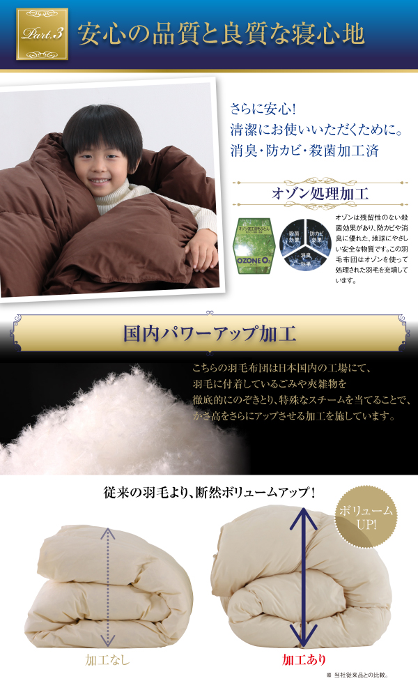羽毛掛布団 Lucia ルチア 商品説明画像8