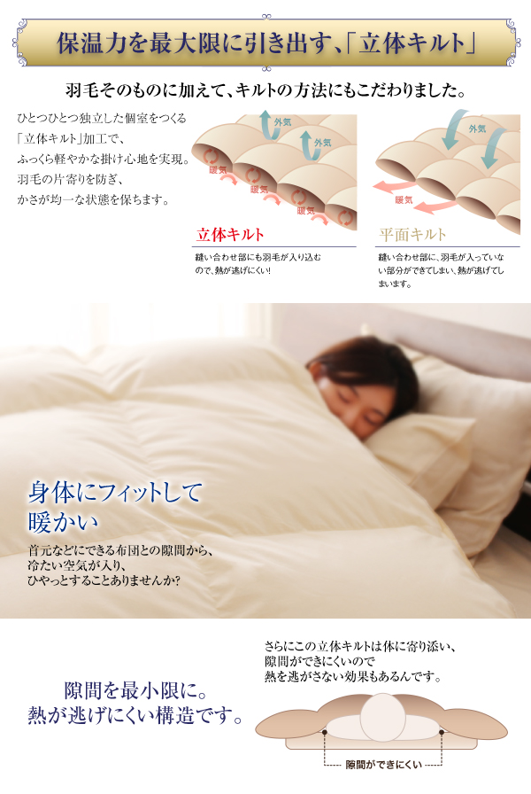 羽毛布団8点セット Lucia ルチア 商品説明画像10