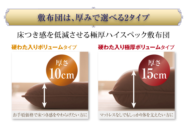 羽毛布団8点セット プレミアム敷布団タイプ Lucia ルチア 商品説明画像4