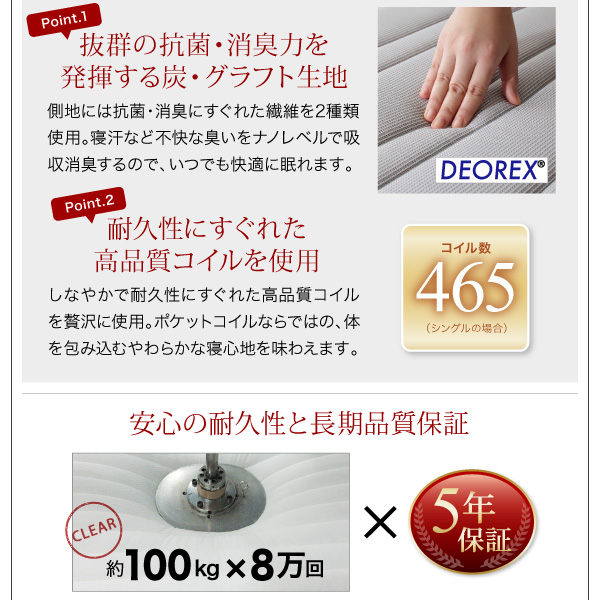 棚・コンセント付き収納ベッド Oslo オスロ 商品説明画像34